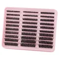 Mix de 300 grupos de pestañas individuales negro natural en bandeja rosa - Estilo DIY-SET-281