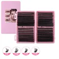 DIY cluster eyelash extension kit with 80D to 150D density and 8-16mm mixed lengths - Single Eyelash Box (DIY-JMS-047)