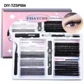 Σετ επέκτασης βλεφαρίδων DIY με τουφάκια 5-14mm, κόλλα, στεγανωτικό και τσιμπιδάκι - Diy-tzsp-004