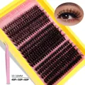 DIY wimperverlengingsset met 10-16mm zwarte clusters en roze pincet - Nr. 311 Wimperplateau / Wimperplateau en Pincet