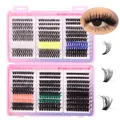 Colorful mixed DIY cluster lash book 10-18mm fluffy volume individual eyelashes - Eyelashes Only