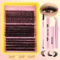 DIY wimperverlenging set met 10-16mm clusters, lijm, sealer, borsteltje en pincet - Nr. 311 Wimperplateau / Wimperplateau en Toolset