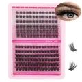 Individuele wimperextensions set met lengtes van 10mm tot 18mm voor DIY-wimperverlenging - Gekruiste Natuurlijke Stijl (DIY-SET-322) / Enkele Doos