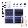 DIY cluster wimperextensie kit met 10-16mm lengtes en 50D-100D dichtheid mix - Hoge Dichtheid Set Met Witte Gereedschapsset (DIY-JMS-043)