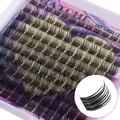 Τουφάκια βλεφαρίδων DIY 12mm με πλούσιο εφέ και φυσική υφή από μαύρες ίνες - DIY Τμηματικές Φουντωτές Ψεύτικες Βλεφαρίδες (DIY-SET10-002)