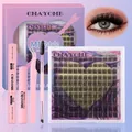 DIY individual eyelash extension kit with lashes, pink tweezers and bond and seal tools - Thick Full Length Kit 10-18mm - With Remover (DIY-TZYW-063)