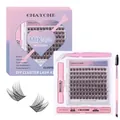 Kit d'extension de cils DIY avec colle et pince rose dans une boîte cadeau - 058 Rose (DIY-TZYW-058)