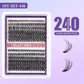 Σετ 240 τούφες DIY βλεφαρίδες με καμπυλότητα D και μήκη από 8 έως 18 mm - Diy-σετ-448（30d+40d）