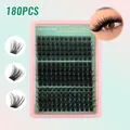 DIY cluster lashes extension set with 180pcs individual segments in natural and thick styles - Single Box Lash Clusters (DIY-SET-414)
