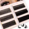 DIY Lash Clusters kit featuring 50D and 80D mixed length individual eyelash extensions - Cluster Eyelashes Only (DIY-JMS-039)