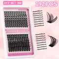 Σετ βλεφαρίδων DIY με 192 τεμάχια ανάμεικτα στυλ σε 10-16mm για πλούσιο όγκο - DIY-SET-360 / Μονό Κουτί