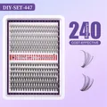Σετ επέκτασης βλεφαρίδων DIY με 240 τουφάκια σε μήκη από 8mm έως 18mm - Diy-σετ-447 (10d+20d)