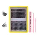 Kit extension ciglia finte a ciuffetti 10-16mm con colla bond seal e accessori inclusi - Set Di Strumenti Rosa Da 3 Pezzi (DIY-SET-440) / DIY-SET-440