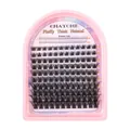 Schwarzes Set für künstliche Einzelwimpern mit Unterwimpern in rosa Verpackung - Einzelne Wimpernbox (DIY-SET-472)