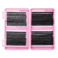 640 clusters mixed length 10-16mm natural dense fake eyelashes in pink case - Style 3 (DIY-JMS-083)