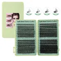 DIY cluster lashes kit with 30D-60D density and lengths from 10mm to 16mm in green box - 30D-60D Mix Without Tools (DIY-JMS-076)
