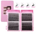 Kit d'extension de cils en grappe DIY avec volume 30D à 60D en 10-16mm de long - Style Cils Segmentés Uniquement (DIY-JMS-091)