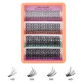 Set de extensiones de pestañas individuales con volumen 10D-40D y largo 10-16mm - Caja Individual Pestañas Baja Densidad (DIY-SET-497)