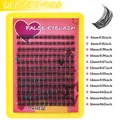 DIY cluster wimperverlenging kit met 240 dikke D-krul wimpers in 8mm tot 16mm lengtes - Natuurlijke Wimperclusters (DIY-SET-520)