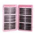 DIY eyelash extension kit with 540 clusters in pink box featuring 30-100 PRO density levels - Individual Cluster Lashes Box (DIY-JMS-111)