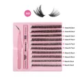 50D DIY Wimpern-Set mit 8-16mm Einzelwimpern und rosa Bond-and-Seal Wimpernkleber - 50D Cluster-Wimpern (DIY-SET-353)
