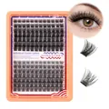 DIY cluster lash extension kit with D-curl 8-18mm natural black synthetic fibers - DIY-SET-538 (No Tools)
