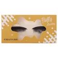 Pair of fluffy black false eyelashes with natural curl in ginger yellow packaging box - Black Eyeliner Style (YY-39)