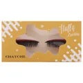 Fluffy curling eyelashes with red glitter decoration in a yellow polka dot box - Red Glitter Style (YY-40)