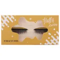 Crossed black false eyelashes with gold glitter band in yellow star pattern box - Gold Glitter Style (YY-41)