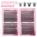 Kit 392 cils individuels DIY 10-16mm longueurs mixtes avec boîte rose double couche - Kit de Cils Individuels (DIY-JMS-120)