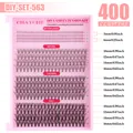 DIY cluster eyelash kit with 400 clusters ranging from 5mm to 16mm for extensions - Multiple Clusters Eyelash Box (DIY-SET-563)