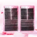 Professional D curl individual lash cluster set in pink box for natural volume look - Diy-jms-165 [50d+60d] 608 Clusters