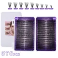 576-teiliges Set D-Curl Wimperncluster 30D/40D in 8-16mm Länge inklusive Anleitungskarte - 30D/40D Mittlere Dichte Wimpern (DIY-JMS-133)