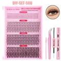 Pink DIY individual lash extension kit with bond and seal glue for natural dense looks - Pink Eyelash Extension Kit (DIY-SET-566)