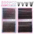 DIY segmented false eyelashes kit 800 clusters 9-16mm thick curly lashes in black - Ultra Dense Large Capacity Eyelashes / DIY-JMS-143 (50D+60D+80D+100D)