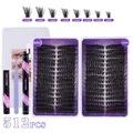 512pcs cluster lashes set with 80D 100D density including bond seal and blue tweezers - 80D/100D Lashes With 3-Piece Tool Kit (DIY-JMS-135)