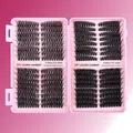 Kit d'extension de cils DIY avec longueurs mixtes de 10mm à 16mm en boîtes roses - Style 156 (Sans Outils)