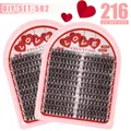 DIY cluster lashes set 216 clusters thick and fluffy lashes in pink heart box - DIY-SET-582