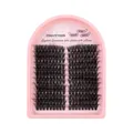DIY eyelash extension kit with spiky and fluffy fiber lashes in a pink tray - Single Box (DIY-SET-578)