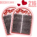 DIY cluster lash extension set 216 clusters thick fluffy D-curl black eyelashes - Style 3-No Tools (DIY-SET-583)