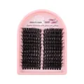 DIY cluster eyelash extension kit with thick spiky black lashes in pink tray - Single Box (DIY-SET-579)
