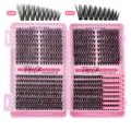 DIY cluster eyelash extension kit with 30D and 40D density in various lengths - 30D/40D Mixed Density (No Tools)