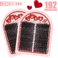 DIY cluster eyelash extension kit with 192 thick and fluffy segments in a pink heart box - DIY-SET-586