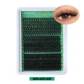 Kit extension ciglia a ciuffetti DIY con curvature 30D 40D 50D e lunghezze 10-16mm - Stile a densità mista naturale (DIY-TZ155)