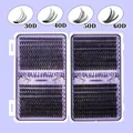 Set extension ciglia a ciuffetto 9-16mm densità da 30D a 60D curvatura D nero naturale - Diy-jms-196 (senza Attrezzi)
