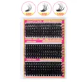 DIY cluster eyelash extension set with 60D 80D 100D density in 10-18mm lengths - Dramatic Thick Mixed Style Without Tools (DIY-SET-593)