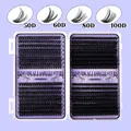 50D-100D individual eyelash clusters in 9-16mm lengths with natural D-curl finish - 50D/60D/80D/100D Mixed Density (No Tools)