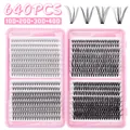 640 clusters DIY individual lash extension kit with 10D-40D curl and 8-18mm mixed lengths - Diy-jms-208