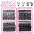 640pcs DIY individual eyelash clusters set with 30D-60D density and 8-18mm lengths - Advanced Medium High Density Style (DIY-JMS-209)