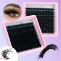 Set de pestañas postizas individuales en bandeja rosa con pinzas para un look muy denso - DIY-SET-618